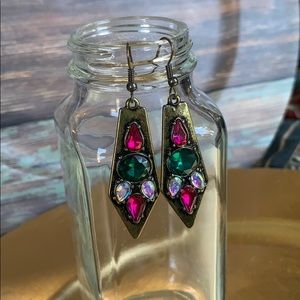 Artisan Made Gemstone Statement Earrings